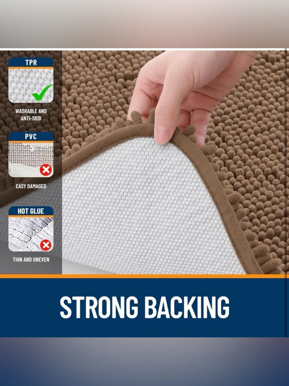 OLANLY Small Bathroom Rugs 24x16
